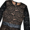 Winter fashion sexy lace patchwork new hot selling long sleeved round neck jumpsuit