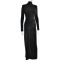 Autumn and winter fashionable and sexy high slit strap wrapped long skirt, new spicy girl high neck slim fit dress