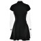 New women's dress sexy and elegant satin hollow pleated short sleeved dress