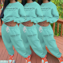 New winter trendy letter sweatshirt and pants