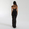 Hot selling new two-piece strapless backless lace jumpsuit half skirt pleated long skirt set