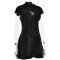 New women's dress sexy and elegant satin hollow pleated short sleeved dress