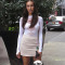 New sexy spicy girl high elasticity knitted see through long sleeved hollow hot stamping jumpsuit for women