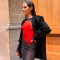 Winter fashion sexy perspective slim fit dress cross-border new hot selling printed round neck long dress