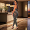 Fashionable women's hot pressed diamond sexy slim fit bag arm suspender jumpsuit