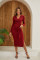 Foreign trade women's long skirt, European and American elastic knitted hollow dress