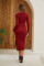 Foreign trade women's long skirt, European and American elastic knitted hollow dress