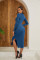 Foreign trade women's long skirt, European and American elastic knitted hollow dress