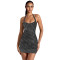 Fashionable women's sexy neck hanging, diamond hot stamping, slim fit, hip hugging dress