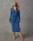 Foreign trade women's long skirt, European and American elastic knitted hollow dress
