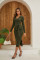 Foreign trade women's long skirt, European and American elastic knitted hollow dress