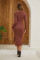 Foreign trade women's long skirt, European and American elastic knitted hollow dress