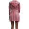 Autumn and winter woolen hooded dress