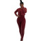 Fashion women's pickled, stir fried, and distressed jumpsuit two-piece casual set