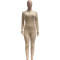 Autumn and winter knitted slim fit casual suit