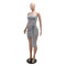 Women's sequined party dress, strapless, hip hugging short skirt, floral design