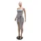 Women's sequined party dress, strapless, hip hugging short skirt, floral design
