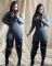 Fashion women's pickled, stir fried, and distressed jumpsuit two-piece casual set