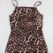 Sling slit long skirt paired with fashionable fur long sleeved printed two-piece set without hat