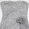 Women's sequined party dress, strapless, hip hugging short skirt, floral design