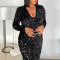New women's independent station sequin fish tail sexy long dress with trailing party evening gown