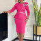 Fashionable and elegant OL Tongle pencil skirt with buttocks wrapped African dress