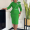 Fashionable and elegant OL Tongle pencil skirt with buttocks wrapped African dress