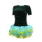 Round neck sequin party dress irregular skirt