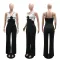 V-neck sleeveless slim fit jumpsuit fashionable women's casual sexy pants