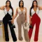 V-neck sleeveless slim fit jumpsuit fashionable women's casual sexy pants