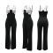 V-neck sleeveless slim fit jumpsuit fashionable women's casual sexy pants