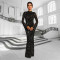Fashionable women's slim fit sexy long sleeved rhinestone dress new style