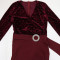 Women's sexy V-neck long sleeved rhinestone jumpsuit slim fit wide leg pants