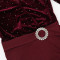 Women's sexy V-neck long sleeved rhinestone jumpsuit slim fit wide leg pants