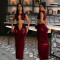 Sexy women's fashion solid color set sleeveless short top paired with long skirt