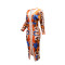 Round neck sequin party dress irregular skirt