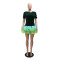 Round neck sequin party dress irregular skirt