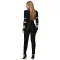 Fashionable women's long sleeved jumpsuit with a high neck and a stylish hot stamping diamond jumpsuit