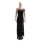 Women's hollow sequin evening dress sexy dress slit long skirt sleeveless style