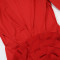 Fashionable and sexy V-neck solid color dress, hip hugging long sleeved skirt, evening gown