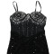 Velvet sequin party dress dress, rhinestone suspender dress, hip hugging long skirt for women