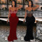 Velvet sequin party dress dress, rhinestone suspender dress, hip hugging long skirt for women