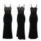Velvet sequin party dress dress, rhinestone suspender dress, hip hugging long skirt for women