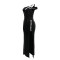 Women's hollow sequin evening dress sexy dress slit long skirt sleeveless style