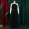 New Fashionable and Sexy Tag Large Flower Solid Color Crimson jumpsuit