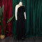 New Fashionable and Sexy Tag Large Flower Solid Color Crimson jumpsuit