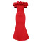 One neck sexy fishtail long dress dress