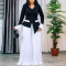Spring new fashion flared sleeve top with pleated wide leg pants set, two-piece set