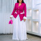 Spring new fashion flared sleeve top with pleated wide leg pants set, two-piece set