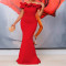 One neck sexy fishtail long dress dress